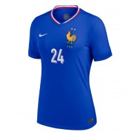 Camisa de Futebol França Ibrahima Konate #24 Equipamento Principal Mulheres Europeu 2024 Manga Curta